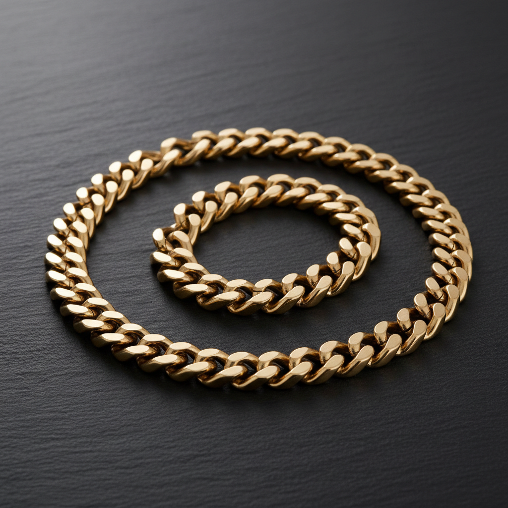 Corrente Masculina Cuban Chain Gold