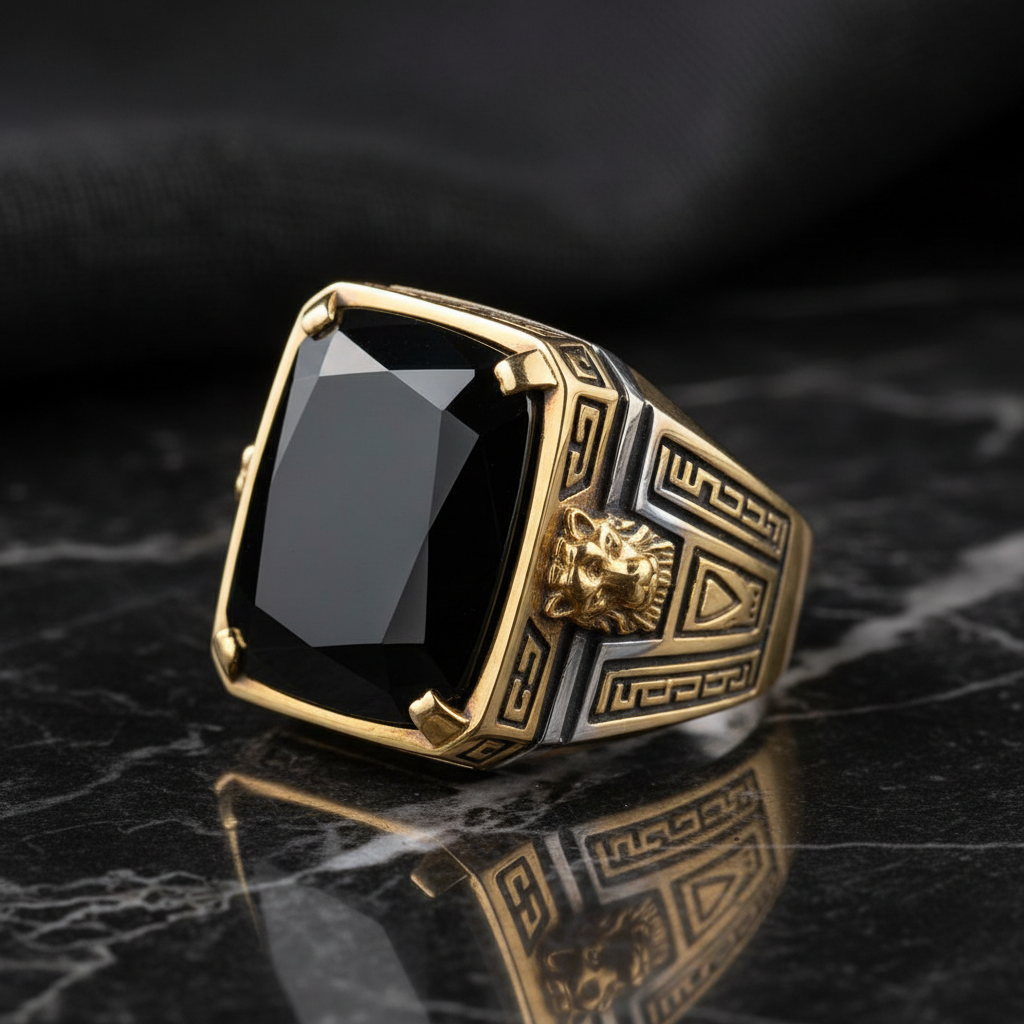 Anel Masculino Ônix Imperial