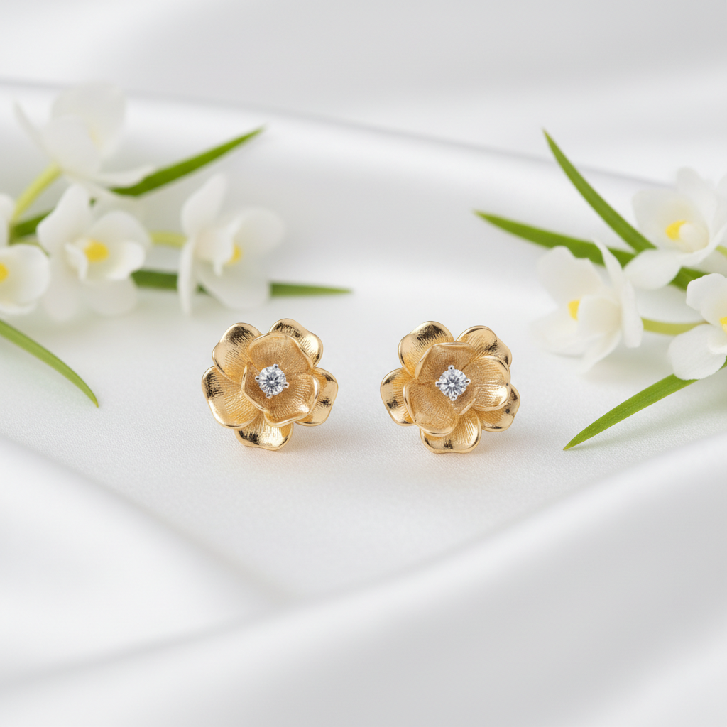 Brinco Flor Bloom Gold