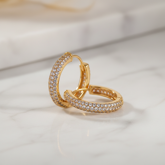 Brinco Argola Diamond Touch