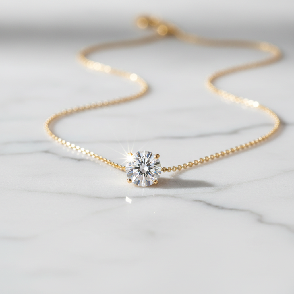 Colar Ponto de Luz Crystal Shine