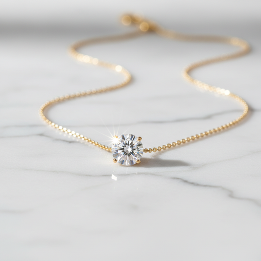 Colar Ponto de Luz Crystal Shine